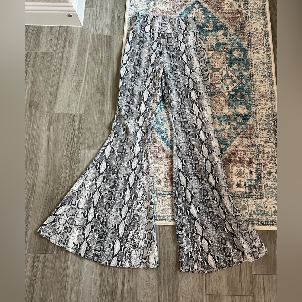 Snake print bellbottoms